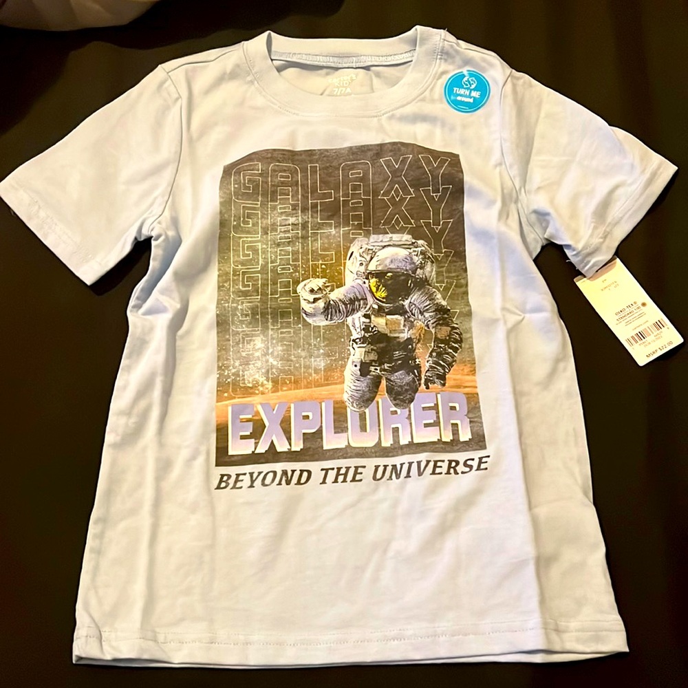 NWT!  Carter’s Boy’s Shirt Size 7/7A Color is light blue